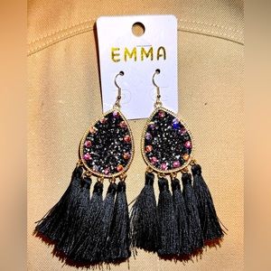 BLACK AND PINK EARRINGS